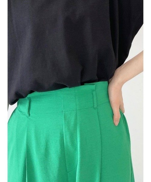 Samansa Mos2 blue（サマンサモスモスブルー）の「ハイウエストパンツ（その他パンツ・レディース・ブラック/イエロー/グリーン・ﾌﾘ-）」の6枚目の写真