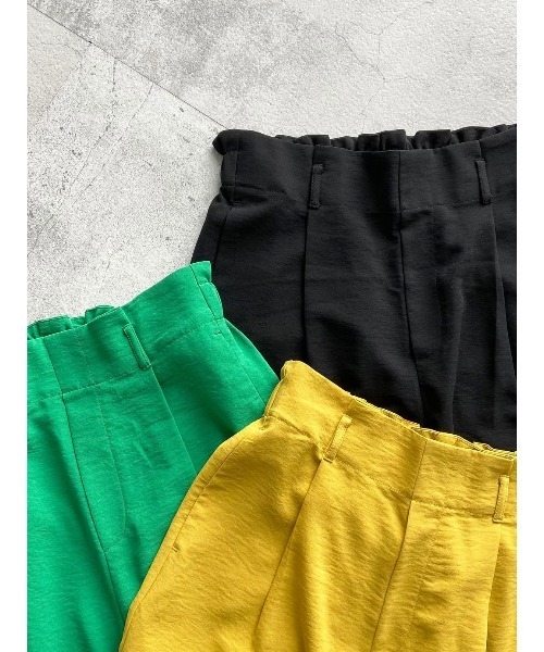 Samansa Mos2 blue（サマンサモスモスブルー）の「ハイウエストパンツ（その他パンツ・レディース・ブラック/イエロー/グリーン・ﾌﾘ-）」の5枚目の写真