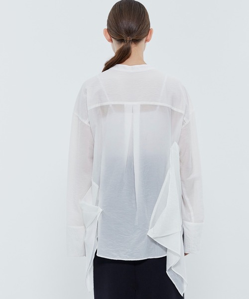 UN3D.(アンスリード)の「【UN3D./アンスリード】ORIGAMI OVER SH/オリガミオーバーシャツ(Tシャツ/カットソー・レディース・ブラック/ホワイト・FREE)」の9枚目の写真