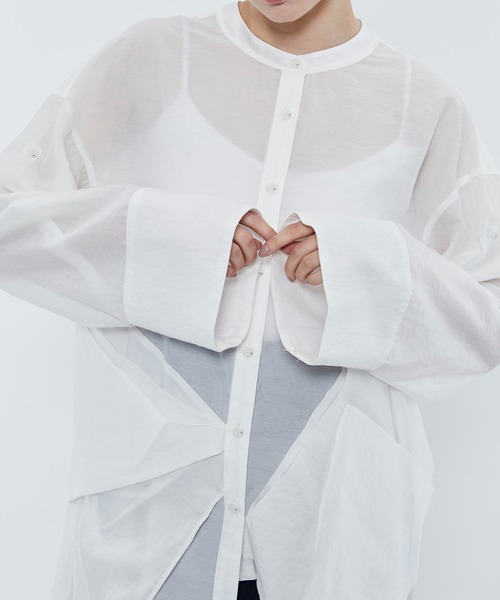 UN3D.(アンスリード)の「【UN3D./アンスリード】ORIGAMI OVER SH/オリガミオーバーシャツ(Tシャツ/カットソー・レディース・ブラック/ホワイト・FREE)」の11枚目の写真