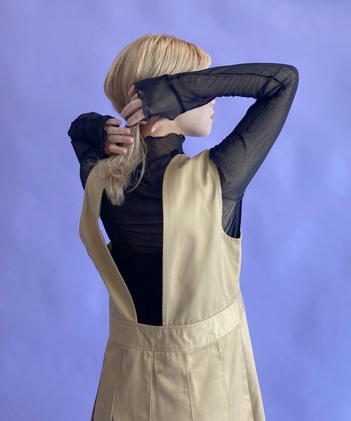 w closet(ダブルクローゼット)の「シアーメローハイネックプルオーバー(その他トップス・レディース・パープル/オフホワイト/イエロー系その他/ブラック・FREE)」の16枚目の写真