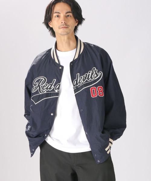 niko and...（ニコアンド）の「アソートロゴスタジアムジャケット（スタジャン・メンズ・ネイビー/レッド/グリーン・MEDIUM/LARGE）」の8枚目の写真