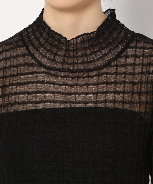 PAGEBOY（ページボーイ）の「ポコポコシアータートルニット（ニット/セーター・レディース・ブラック/オフホワイト/エメラルド/モカ・FREE）」の19枚目の写真