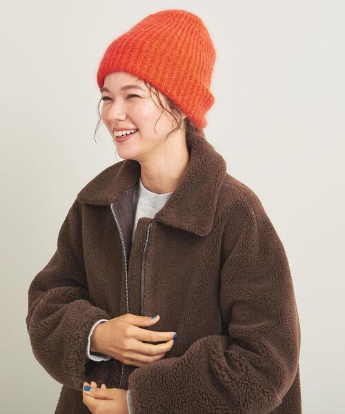 BEAUTY&YOUTH UNITED ARROWS(ビューティーアンドユースユナイテッドアローズ)の「ソリッド リブ ニットキャップ(ニットキャップ/ビーニー・レディース・ライトグレー/ピンク/オレンジ/クリーム/コバルトブルー・FREE)」の11枚目の写真