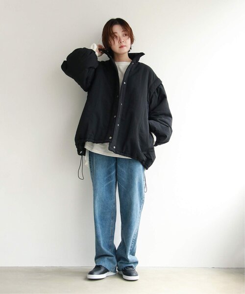 notch.（ノッチ）の「袖とりはずし2WAYバルーンスタンドブルゾン（ダウンジャケット/コート・レディース・ブラック/オフホワイト/オリーブ・M）」の22枚目の写真