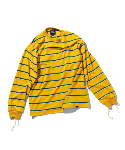 SINK kotohayokozawa（シンク コトハヨコザワ）の「MULTIBORDER LONG TSHIRTS（Tシャツ/カットソー・レディース・サックスブルー/ベージュ/イエロー・M/L）」の3枚目の写真