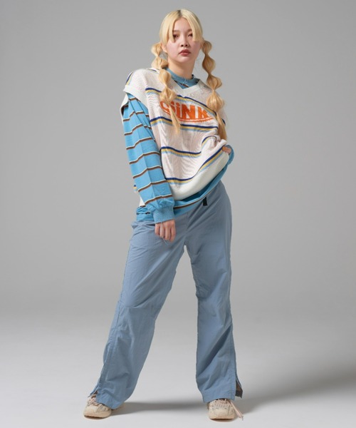 SINK kotohayokozawa（シンク コトハヨコザワ）の「MULTIBORDER LONG TSHIRTS（Tシャツ/カットソー・レディース・サックスブルー/ベージュ/イエロー・M/L）」の17枚目の写真