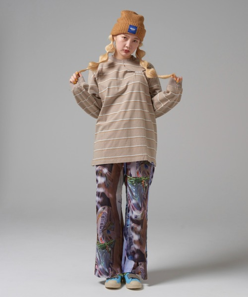 SINK kotohayokozawa（シンク コトハヨコザワ）の「MULTIBORDER LONG TSHIRTS（Tシャツ/カットソー・レディース・サックスブルー/ベージュ/イエロー・M/L）」の11枚目の写真