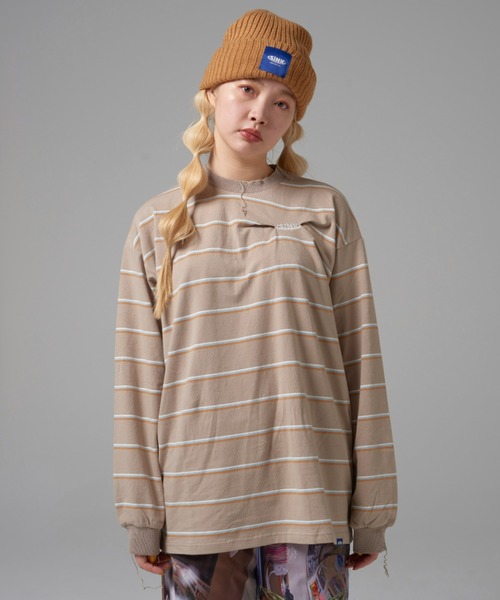 SINK kotohayokozawa（シンク コトハヨコザワ）の「MULTIBORDER LONG TSHIRTS（Tシャツ/カットソー・レディース・サックスブルー/ベージュ/イエロー・M/L）」の12枚目の写真