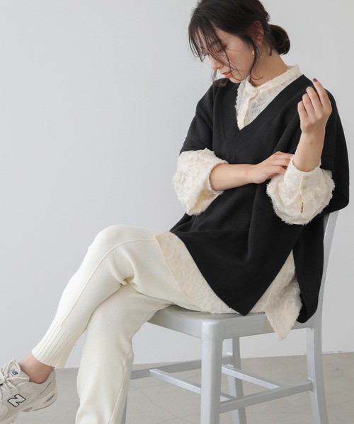 Web限定 ニットポンチョベスト ニット セーター Frames Ray Cassin フレームスレイカズン のファッション通販 Zozotown