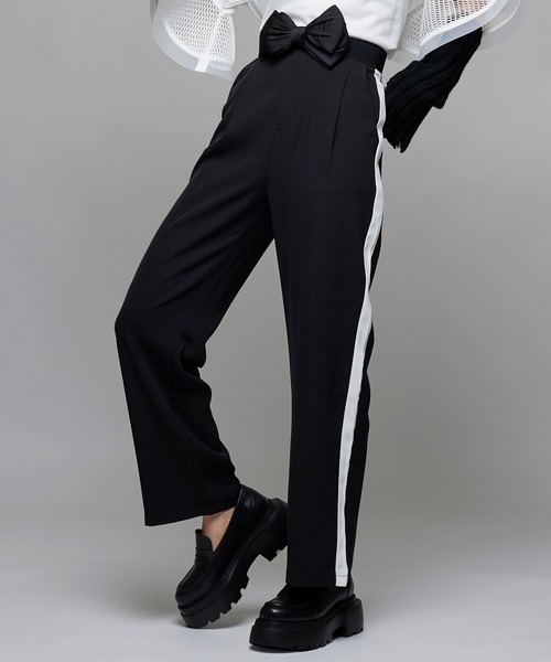 Narcissus(ナルシス)の「【Narcissus】ラインパンツ(その他パンツ・レディース・ブラック/ブルー・FREE)」の2枚目の写真