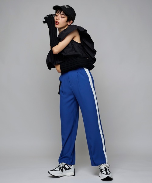 Narcissus(ナルシス)の「【Narcissus】ラインパンツ(その他パンツ・レディース・ブラック/ブルー・FREE)」の7枚目の写真