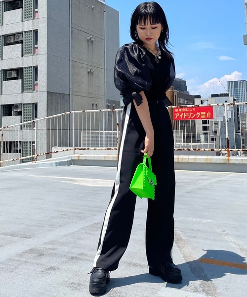 Narcissus(ナルシス)の「【Narcissus】ラインパンツ(その他パンツ・レディース・ブラック/ブルー・FREE)」の12枚目の写真