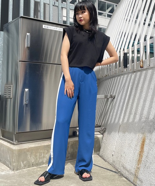 Narcissus(ナルシス)の「【Narcissus】ラインパンツ(その他パンツ・レディース・ブラック/ブルー・FREE)」の14枚目の写真