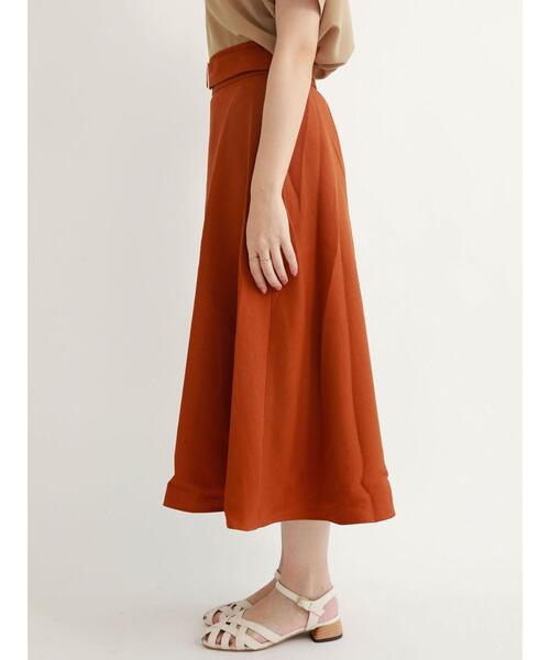 Te chichi TERRASSE(テチチテラス)の「共布ベルト付フレアスカート(スカート・レディース・ベージュ/オレンジ/ネイビー・フリ-)」の16枚目の写真