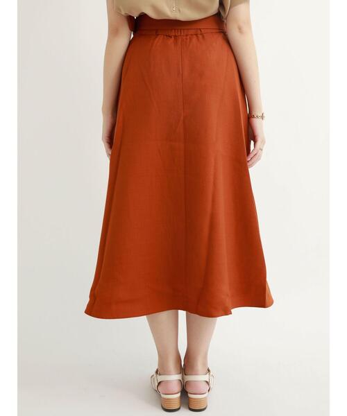 Te chichi TERRASSE(テチチテラス)の「共布ベルト付フレアスカート(スカート・レディース・ベージュ/オレンジ/ネイビー・フリ-)」の17枚目の写真