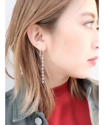 ボールチェーンピアス