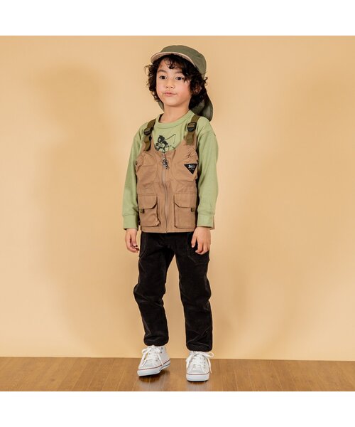 F.O.KIDS(エフオーキッズ)の「TAKU-SUN ASOBOU CAP(キャップ・キッズ・ブラック/ベージュ/カーキ・50/54/58)」の4枚目の写真