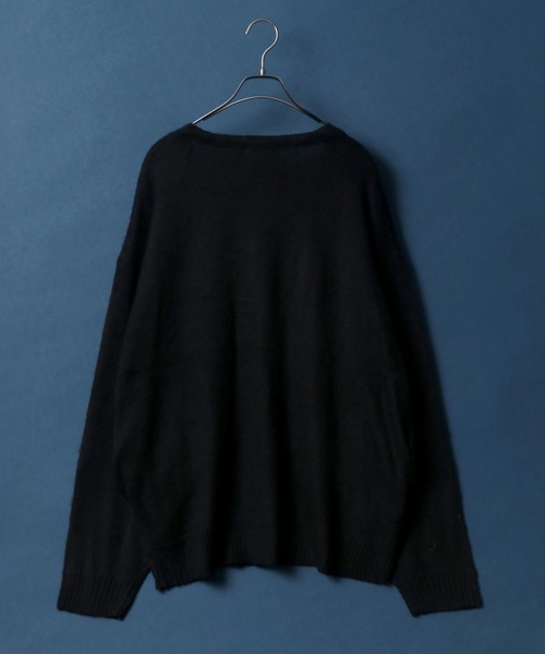 ANPAS(アンパス)の「Mohair Touch Balloon Sleeve Shaggy Knit Cardigan/モヘアタッチ バルーンスリーブ シャギーニット カーディガン(カーディガン/ボレロ・メンズ・ブラック/ブルー/グリーン/グレイッシュベージュ/テラコッタ/マスタード・M/L)」の8枚目の写真