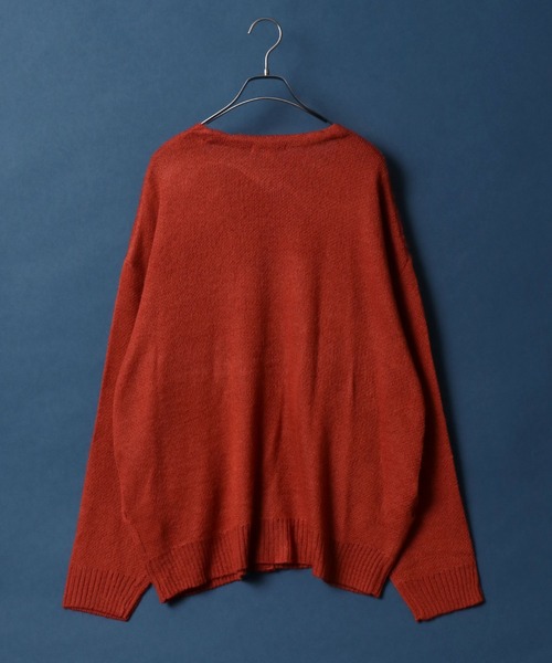 ANPAS(アンパス)の「Mohair Touch Balloon Sleeve Shaggy Knit Cardigan/モヘアタッチ バルーンスリーブ シャギーニット カーディガン(カーディガン/ボレロ・メンズ・ブラック/ブルー/グリーン/グレイッシュベージュ/テラコッタ/マスタード・M/L)」の10枚目の写真