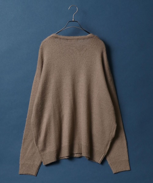 ANPAS(アンパス)の「Mohair Touch Balloon Sleeve Shaggy Knit Cardigan/モヘアタッチ バルーンスリーブ シャギーニット カーディガン(カーディガン/ボレロ・メンズ・ブラック/ブルー/グリーン/グレイッシュベージュ/テラコッタ/マスタード・M/L)」の12枚目の写真