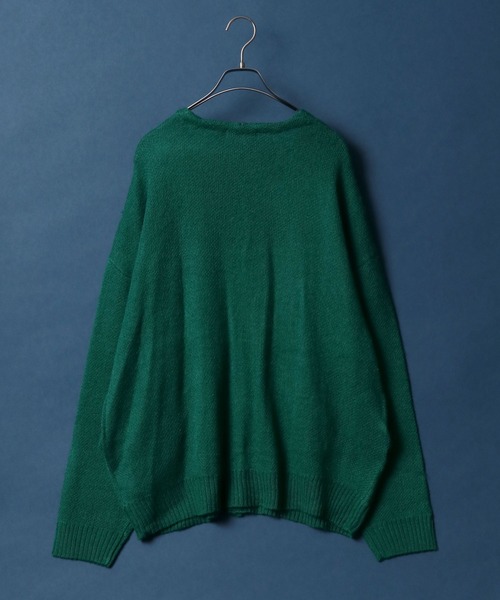 ANPAS(アンパス)の「Mohair Touch Balloon Sleeve Shaggy Knit Cardigan/モヘアタッチ バルーンスリーブ シャギーニット カーディガン(カーディガン/ボレロ・メンズ・ブラック/ブルー/グリーン/グレイッシュベージュ/テラコッタ/マスタード・M/L)」の14枚目の写真
