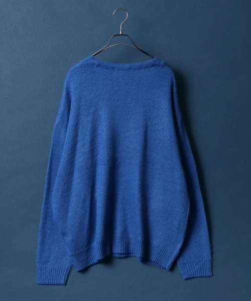 ANPAS(アンパス)の「Mohair Touch Balloon Sleeve Shaggy Knit Cardigan/モヘアタッチ バルーンスリーブ シャギーニット カーディガン(カーディガン/ボレロ・メンズ・ブラック/ブルー/グリーン/グレイッシュベージュ/テラコッタ/マスタード・M/L)」の16枚目の写真