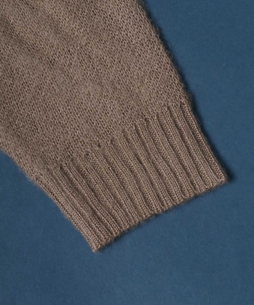 ANPAS(アンパス)の「Mohair Touch Balloon Sleeve Shaggy Knit Cardigan/モヘアタッチ バルーンスリーブ シャギーニット カーディガン(カーディガン/ボレロ・メンズ・ブラック/ブルー/グリーン/グレイッシュベージュ/テラコッタ/マスタード・M/L)」の22枚目の写真