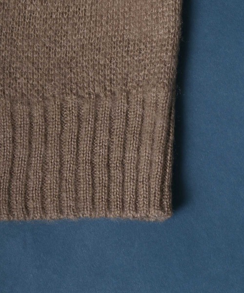 ANPAS(アンパス)の「Mohair Touch Balloon Sleeve Shaggy Knit Cardigan/モヘアタッチ バルーンスリーブ シャギーニット カーディガン(カーディガン/ボレロ・メンズ・ブラック/ブルー/グリーン/グレイッシュベージュ/テラコッタ/マスタード・M/L)」の21枚目の写真