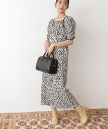 N.（N. Natural Beauty Basic） | フラワープリントパワショルストレートワンピース(ワンピース)