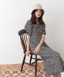 N.（N. Natural Beauty Basic） | フラワープリントパワショルストレートワンピース(ワンピース)