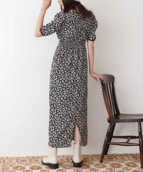 N.（N. Natural Beauty Basic）（エヌエヌナチュラルビューティーベーシック）の「フラワープリントパワショルストレートワンピース（ワンピース・レディース・ホワイト系その他/ブラック系その他/グリーン系その他・MEDIUM）」の11枚目の写真