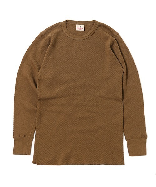 Goodwear(Since1983)(グッドウェア)の「【MADE IN USA】L/S THERMAL CREW SEASON COLOR / ロングスリーブ サーマル クルー シーズンカラー(Tシャツ/カットソー・メンズ・ブラウン系その他/グリーン系その他・X-LARGE/LARGE/MEDIUM)」の3枚目の写真