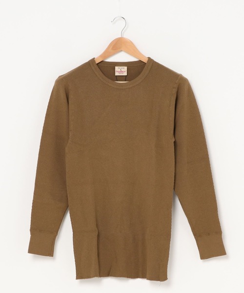 Goodwear(Since1983)(グッドウェア)の「【MADE IN USA】L/S THERMAL CREW SEASON COLOR / ロングスリーブ サーマル クルー シーズンカラー(Tシャツ/カットソー・メンズ・ブラウン系その他/グリーン系その他・X-LARGE/LARGE/MEDIUM)」の4枚目の写真