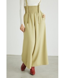 rienda | ハイウエストシャーリングサスペンダーパンツ(その他パンツ)