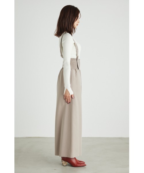 rienda(リエンダ)の「ハイウエストシャーリングサスペンダーパンツ(その他パンツ・レディース・ベージュ/ライム/グレー・SMALL/MEDIUM)」の17枚目の写真