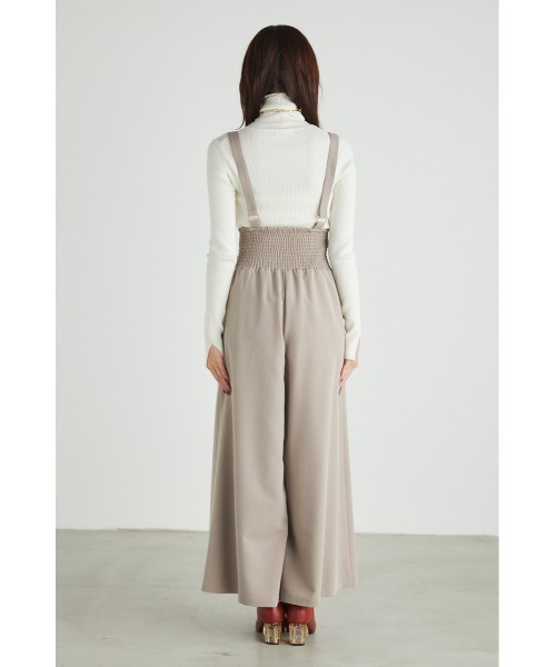 rienda(リエンダ)の「ハイウエストシャーリングサスペンダーパンツ(その他パンツ・レディース・ベージュ/ライム/グレー・SMALL/MEDIUM)」の18枚目の写真