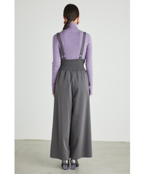 rienda(リエンダ)の「ハイウエストシャーリングサスペンダーパンツ(その他パンツ・レディース・ベージュ/ライム/グレー・SMALL/MEDIUM)」の12枚目の写真