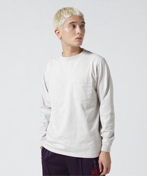 Goodwear（グッドウェア）の「GOODWEAR/グッドウエア　L/S POCKET TEE ロングスリーブポケットTシャツ（Tシャツ/カットソー・メンズ・ホワイト/ベージュ/グリーン/ブラック系その他/チャコール/ブルー系その他5・M/L/XL）」の6枚目の写真