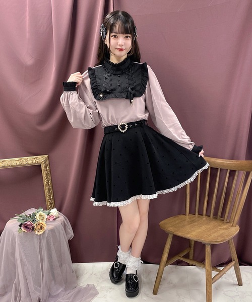 ROJITA(ロジータ)の「ヨークレースアップブラウス(シャツ/ブラウス・レディース・ホワイト/ブラック/ピンク・FREE)」の10枚目の写真