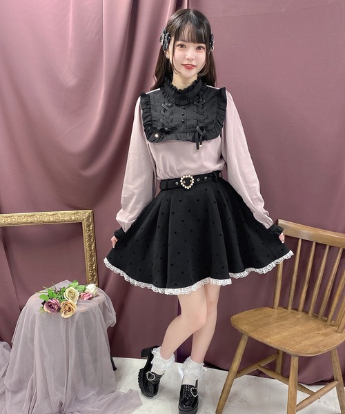 ROJITA(ロジータ)の「ヨークレースアップブラウス(シャツ/ブラウス・レディース・ホワイト/ブラック/ピンク・FREE)」の11枚目の写真