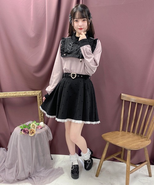 ROJITA(ロジータ)の「ヨークレースアップブラウス(シャツ/ブラウス・レディース・ホワイト/ブラック/ピンク・FREE)」の12枚目の写真