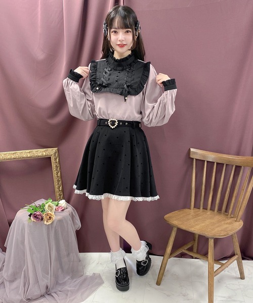 ROJITA(ロジータ)の「ヨークレースアップブラウス(シャツ/ブラウス・レディース・ホワイト/ブラック/ピンク・FREE)」の13枚目の写真