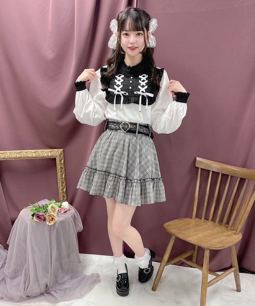 ROJITA(ロジータ)の「ヨークレースアップブラウス(シャツ/ブラウス・レディース・ホワイト/ブラック/ピンク・FREE)」の22枚目の写真
