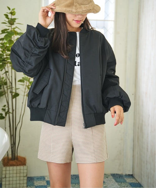 FREE'S MART（フリーズマート）の「◇MA-1ブルゾン（MA-1・レディース・ブラック/ベージュ/カーキ・MEDIUM/SMALL）」の8枚目の写真