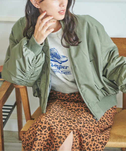 FREE'S MART（フリーズマート）の「◇MA-1ブルゾン（MA-1・レディース・ブラック/ベージュ/カーキ・MEDIUM/SMALL）」の16枚目の写真