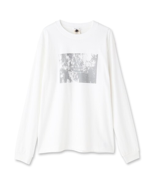 INDIVI(インディヴィ)の「【LIFE】メッセージプリント ロングTシャツ(Tシャツ/カットソー・レディース・ライトベージュ/ホワイト・13/38)」の3枚目の写真