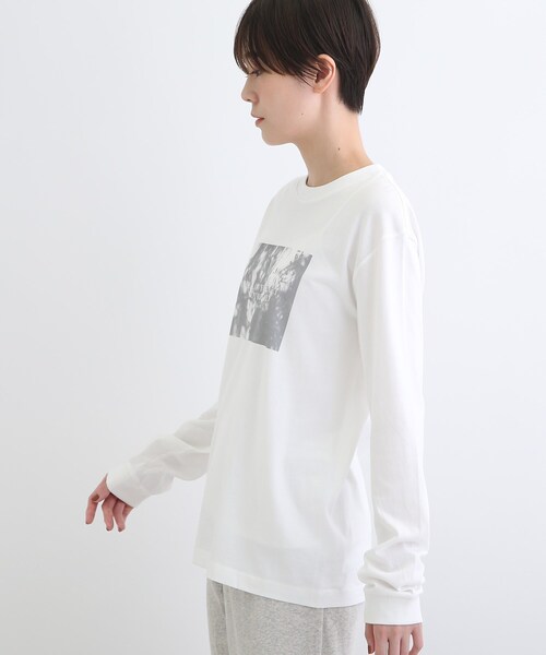INDIVI(インディヴィ)の「【LIFE】メッセージプリント ロングTシャツ(Tシャツ/カットソー・レディース・ライトベージュ/ホワイト・13/38)」の5枚目の写真