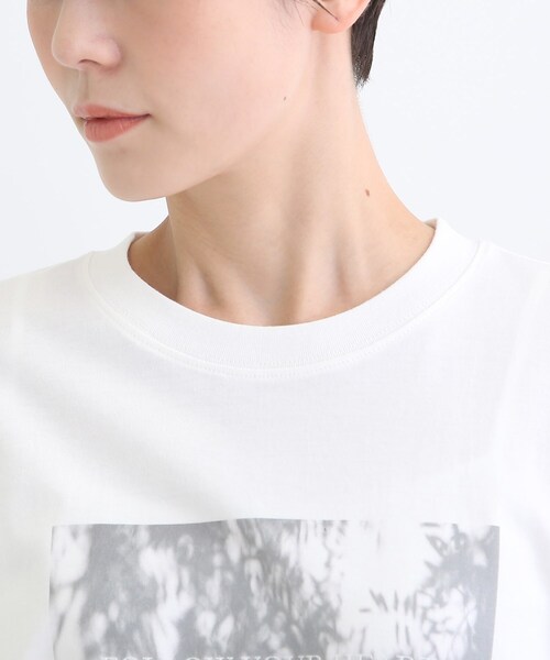 INDIVI(インディヴィ)の「【LIFE】メッセージプリント ロングTシャツ(Tシャツ/カットソー・レディース・ライトベージュ/ホワイト・13/38)」の7枚目の写真