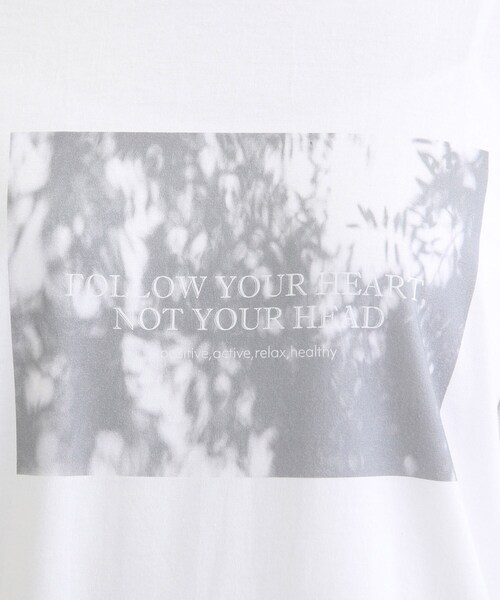 INDIVI(インディヴィ)の「【LIFE】メッセージプリント ロングTシャツ(Tシャツ/カットソー・レディース・ライトベージュ/ホワイト・13/38)」の9枚目の写真